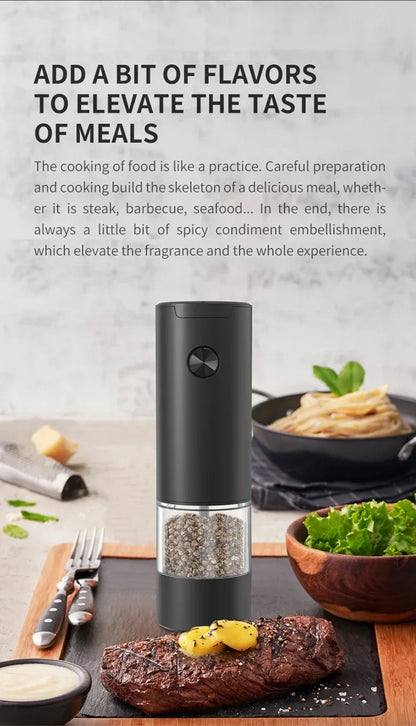 Electric Pepper Grinder With Led (Battery Operated)