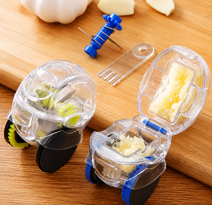 Mini Garlic Chopper, Mini Wheel Garlic Grinder, Handy Garlic Mincer, Garlic Wheel Slicer, Portable Garlic Chopper