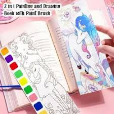 FunBlast Watercolor Coloring Book, 2 in 1 Painting and Drawing Book with Paint Brush, DIY Bookmark for Kids, Magic Water books for Kid, 20 Sheets Princess Painting Books for Kid 
 FunBlast Watercolor Coloring Book, 2 in 1 Painting