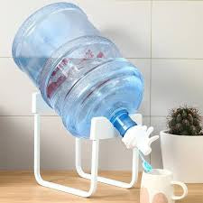 Water Bottle Stand Metal Rack Dispenser Water Jug Holder Non-Screw with Water Tap