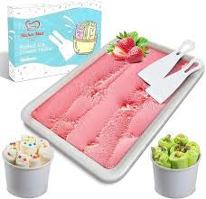 Instant Ice Cream Maker Tray – DIY Rolled Ice Cream Pan with Spatula
