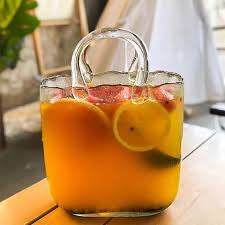 Luxury Glass Coffee Carry Cup Handbag Style Serving Mug & Aesthetic Decorative Display Container