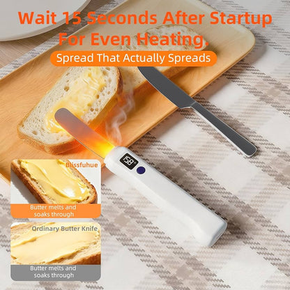Heated Butter Knife, Stainless Steel Electric Butter Spreader, Rechargable