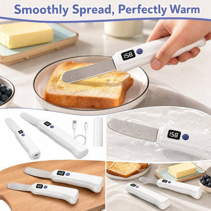 Heated Butter Knife, Stainless Steel Electric Butter Spreader, Rechargable