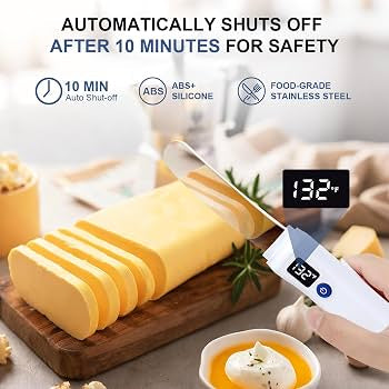 Heated Butter Knife, Stainless Steel Electric Butter Spreader, Rechargable