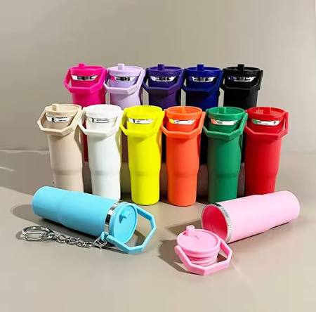 Mini Cup Keychain for Water Bottle Tumbler Cup Decoration