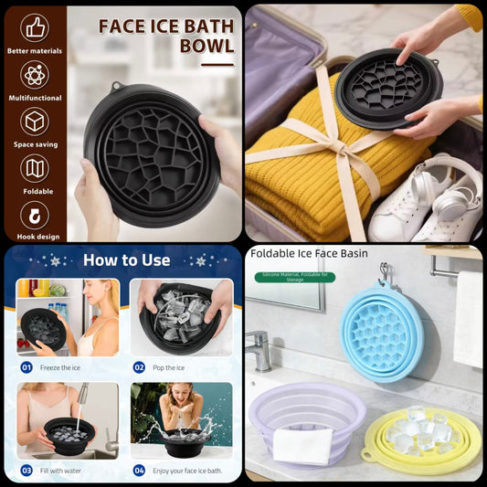 Silicone Face Ice Bath Bowl