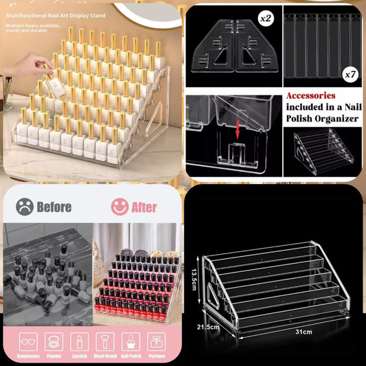 *Acrylic 5 Layer Cosmetic Organizer
Box Packing