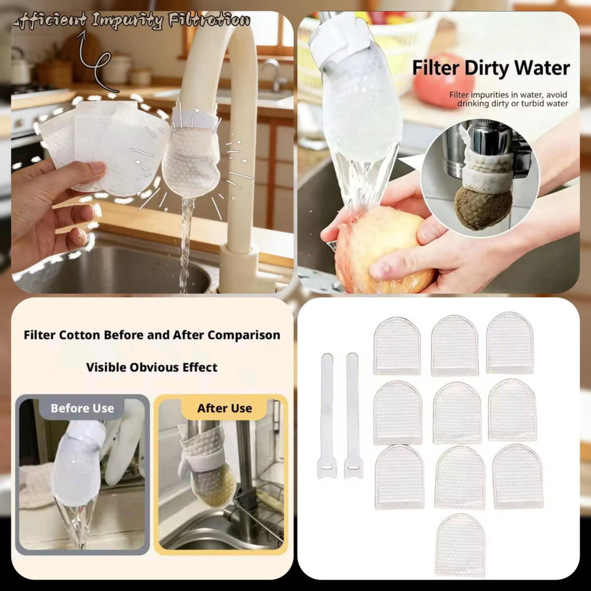 *Cotton Water Filter (Pack of 10pcs)