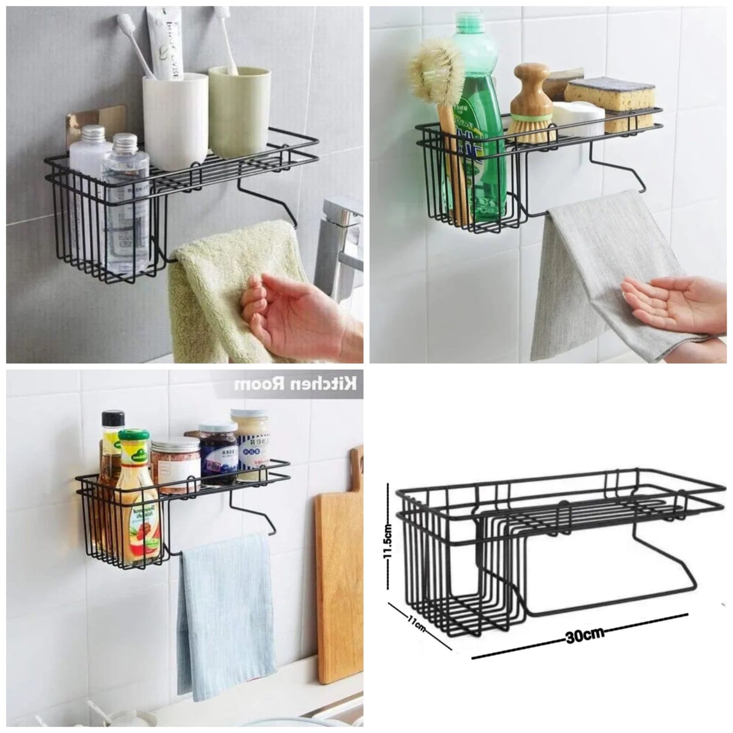 *Wall-Mounted Shower Caddy (Box Packing)