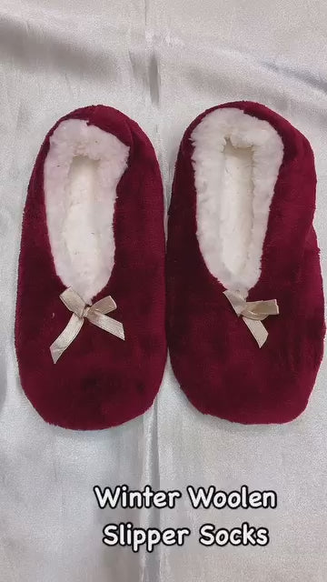 women soft fuzzy furry hearts home non slip lined slipper socks random designs