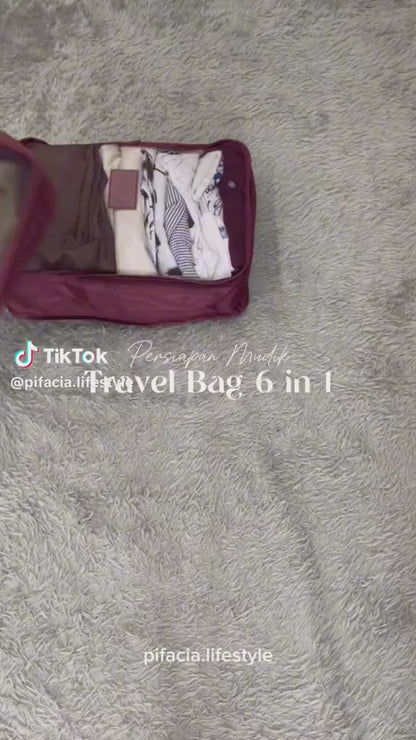 Printed 6pcs travel pouches
